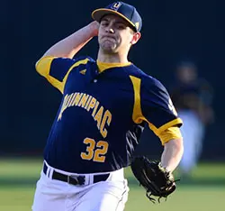 QU Baseball Sweeps Manhattan in MAAC Doubleheader; Jankins Hurls Gem In Game 1, Bobcats Storm Back For Walk-off In Game 2 Image