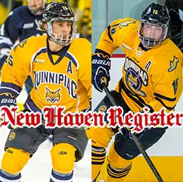 Quinnipiac Men's Ice Hockey's Kellen and Connor Jones Featured In New Haven Register Image