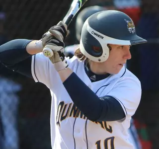 Paolucci Smacks Solo Home Run, Giunta Doubles in Go-Ahead Run for Softball in 4-3 Win over Sacred Heart Image