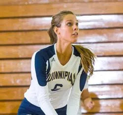 QU Women's Volleyball Falls to Manhattan in Conference Opener, 3-1 Image