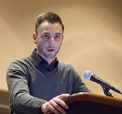 QU Men's Soccer Assistant Coach Jason Grubb Presents at the NSCAA Convention Image