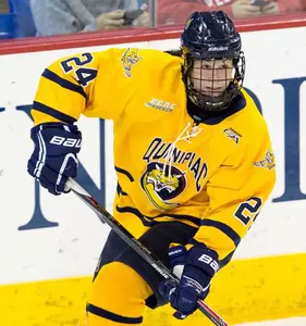 Connery's Late Goal, Laden's 28 Saves Lead No. 3/4 QU Women's Ice Hockey in 2-1 Loss to No. 1/1 Boston College Image
