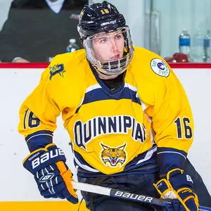 QU Men's Ice Hockey's Landon Smith's Hat Trick Leads No. 18 Bobcats To 5-3 Win At Brown Image