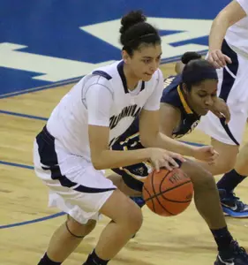 QU Women's Basketball Remains Undefeated at Home With Convincing 94-53 Victory Over Monmouth Image