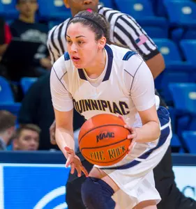 QU Women's Basketball Becomes First MAAC School to Finish 20-0 in Conference Play With 87-48 Takedown of Monmouth Image