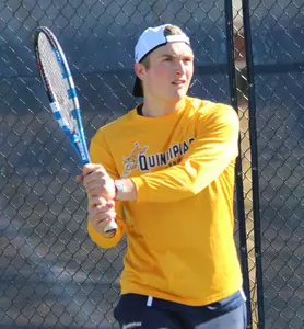 QU Men's Tennis Cruises to 7-0 Sweep of Rider, Improve to 4-0 in MAAC Play Image