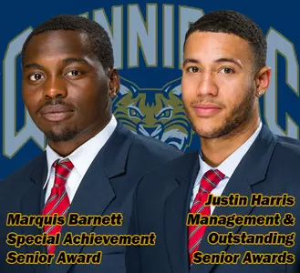 Justin Harris and Marquis Barnett Recognized at Quinnipiac's Senior Awards Ceremony Image
