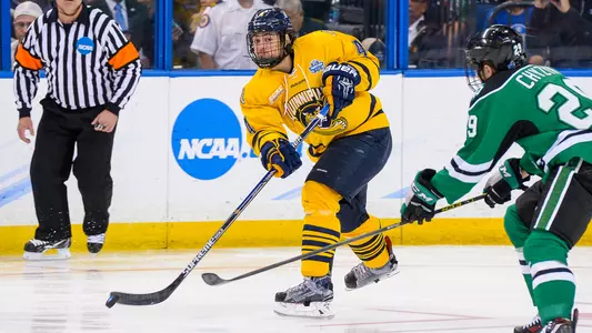 Connor Clifton Passes vs. North Dakota in Frozen Four