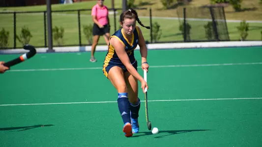 Jess Halley dribbles vs. Boston College