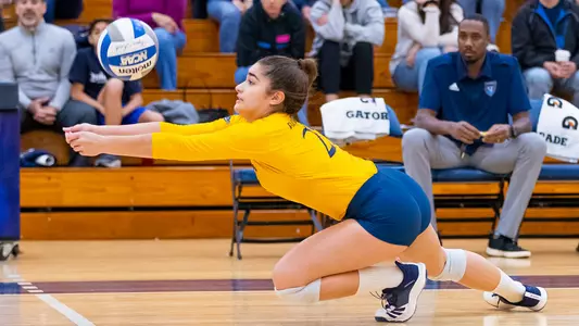 Aryanah Diaz Bumps the Ball Against Manhattan