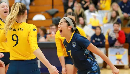 Volleyball Celebrates a Point Against Rider