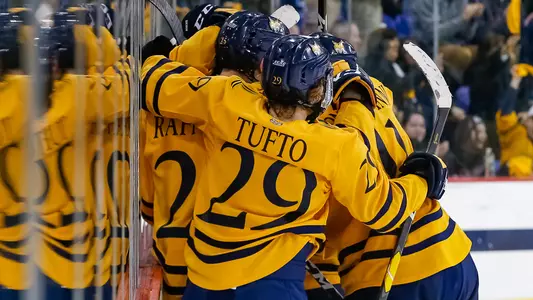 Men's Ice Hockey Celebration At Wall vs. Yale