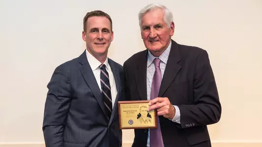 Rand Pecknold with Doug Roberts at Connecticut College Hall of Fame Induction