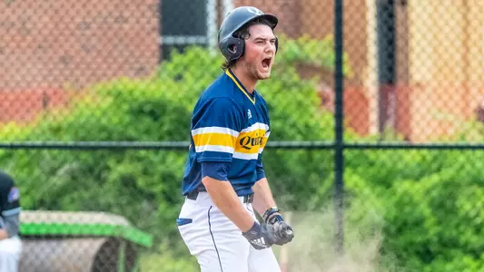 Ian Ostberg Yells After Scoring a Run
