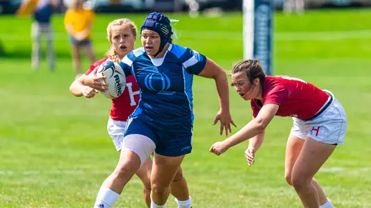 Mikah Maples Running with Ball vs Harvard