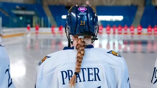 Senior captain Kenzie Prater before puck drop