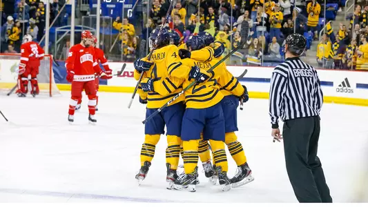 Quinnipiac Celebration in Front of Great Crowd vs. Cornell