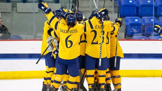 Women's Ice Hockey Group Celebration
