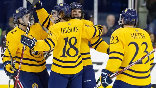 Wyatt Bongiovanni Goal Celebration vs. Brown
