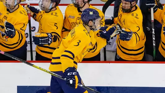 Peter DiLiberatore Celebration with Bench vs. AIC