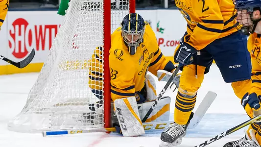 Josh Mayanja Hugs Net vs. Colgate