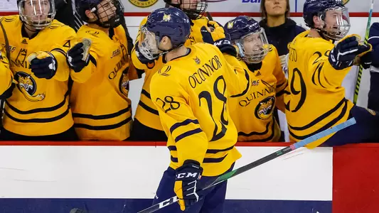 Joe O'Connor Celebration with Bench vs. Vermont
