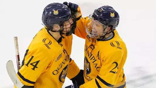 Odeen Tufto Celebrates vs. Yale with Ethan Leyh