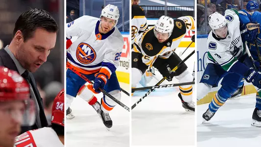 Reid Cashman, Devon Toews, Connor Clifton and Brogan Rafferty