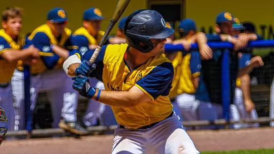 Colton Bender Readies to Swing vs. Fairfield in MAAC Tournament