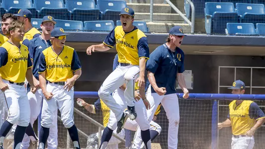 Blake DeCarr Celebrates at MAAC Championship vs. Fairfield