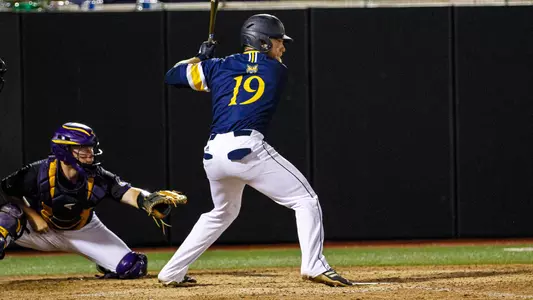 Kyle Horton Waits for Pitch at ECU in NCAA Tournament