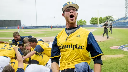 Christian Nicolosi Celebrates Winning Run vs. Fairfield in MAAC Championship