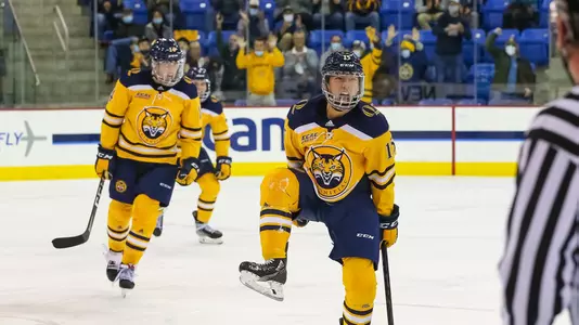Jayden Lee Celebrates Goal Against North Dakota