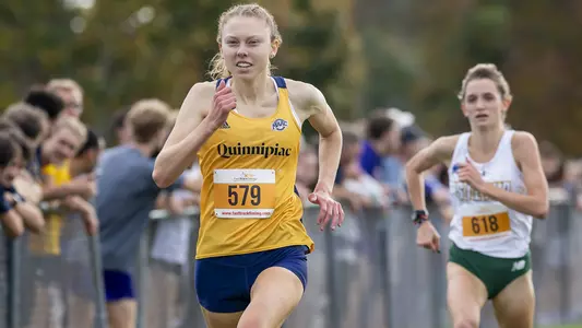Emily Young runs at CCSU Mini Meet