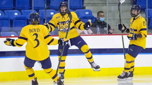 Team celebrates after goal