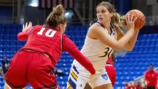 Mikala Morris surveys the floor