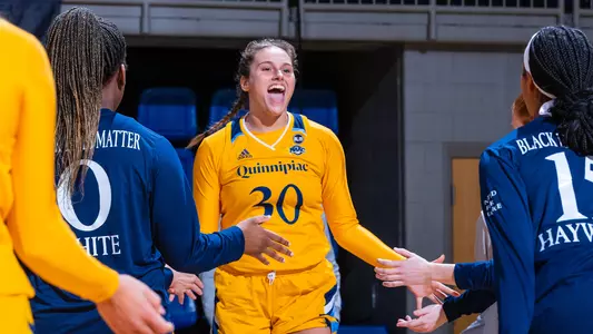 Mikala Morris Pre Game High Fives vs. Monmouth