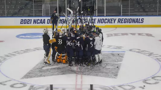 Men's Hockey Regional Huddle After Practice