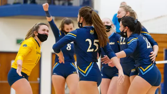 Volleyball Celebration After a Point vs. Canisius