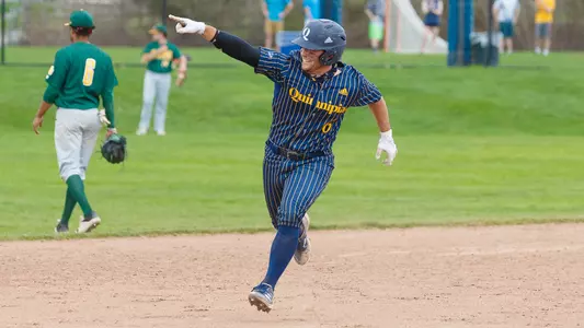 Colton Bender Points to Fans After Home run vs. Siena