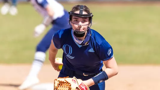 Julia Woeste pitches against Monmouth
