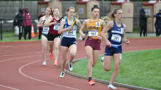 Mia Pestle in the 4x800m relay