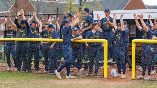 Baseball Celebrates During 7th Inning Stretch vs. Siena