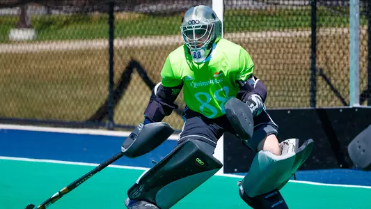 Mack Vorel in Position in Warmups vs. Providence