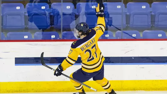 Desi Burgart Celebrates First Goal vs. Clarkson