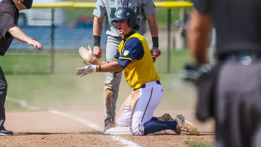 Ian Ostberg Celebrates at Third