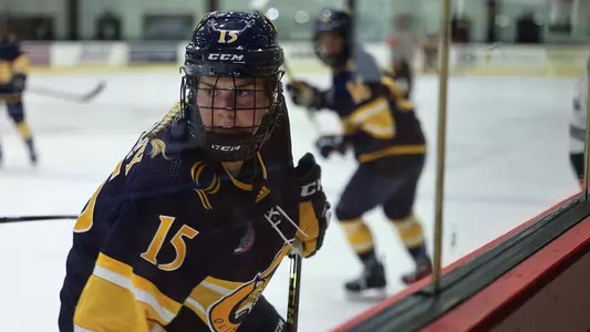 Olivia Mobley skates by the boards against Union