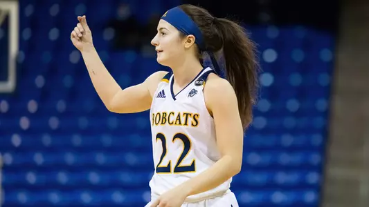 Mackenzie DeWees celebrates a play