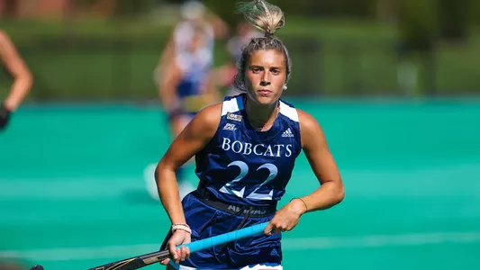Lucia Pompeo surveys the defense ahead on the field