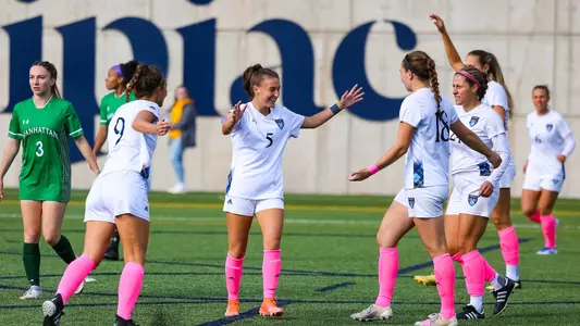 WSOC Goal Celebration on Oct. 19, 2022 in Hamden vs. Manhattan